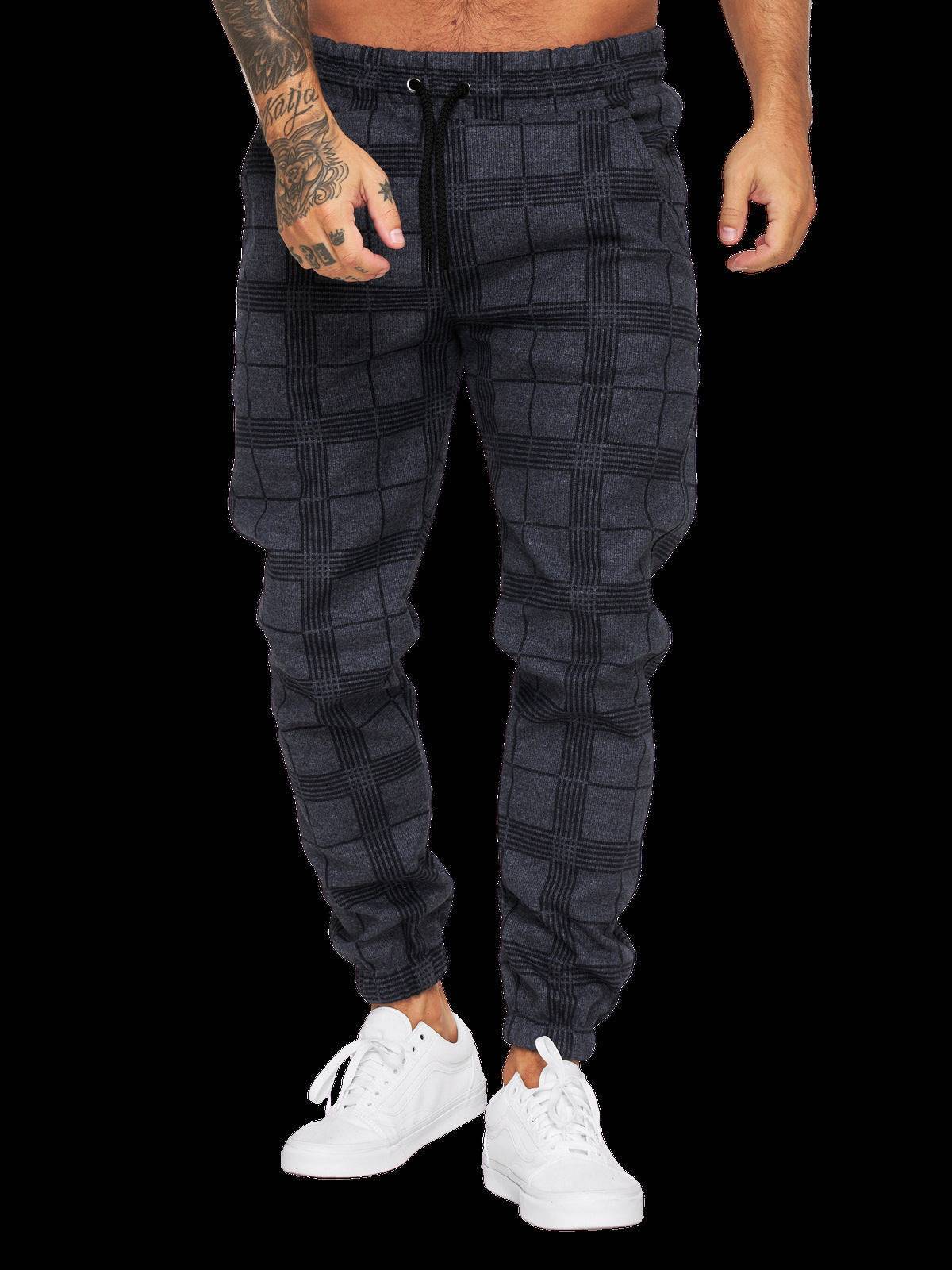Checkered 3D Digital Print Casual Pants GlamzLife
