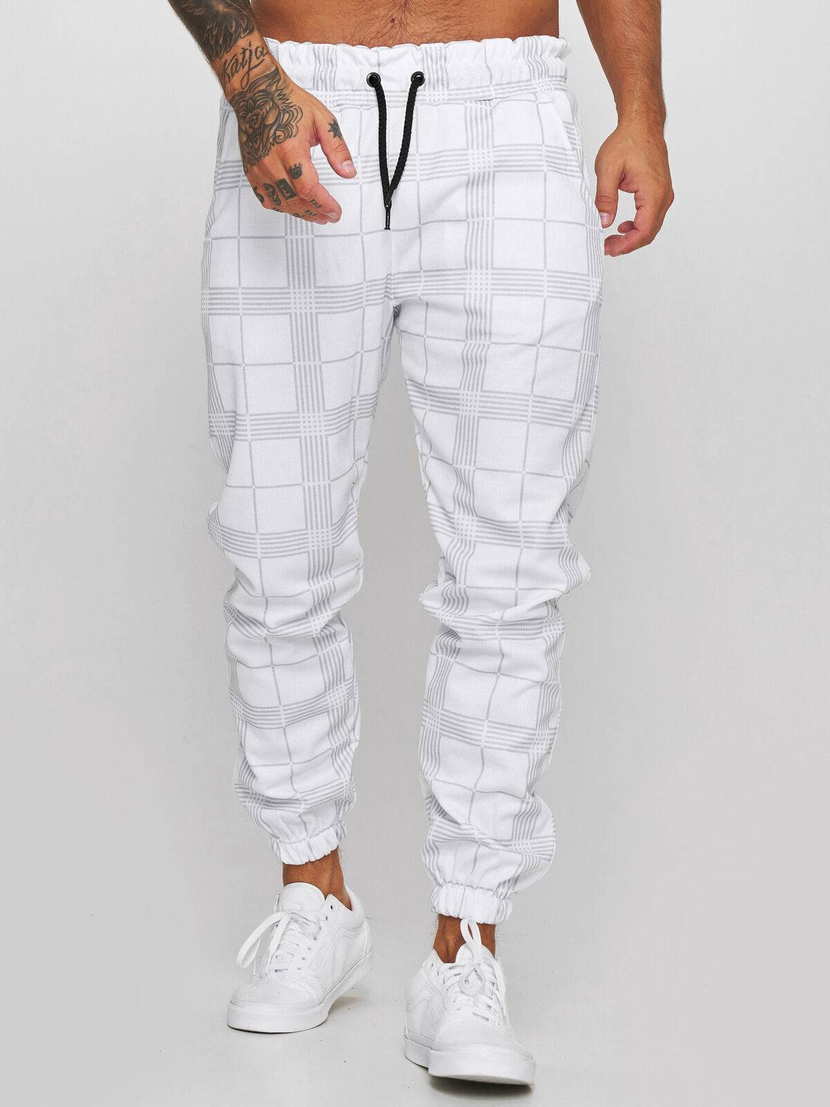 Checkered 3D Digital Print Casual Pants GlamzLife