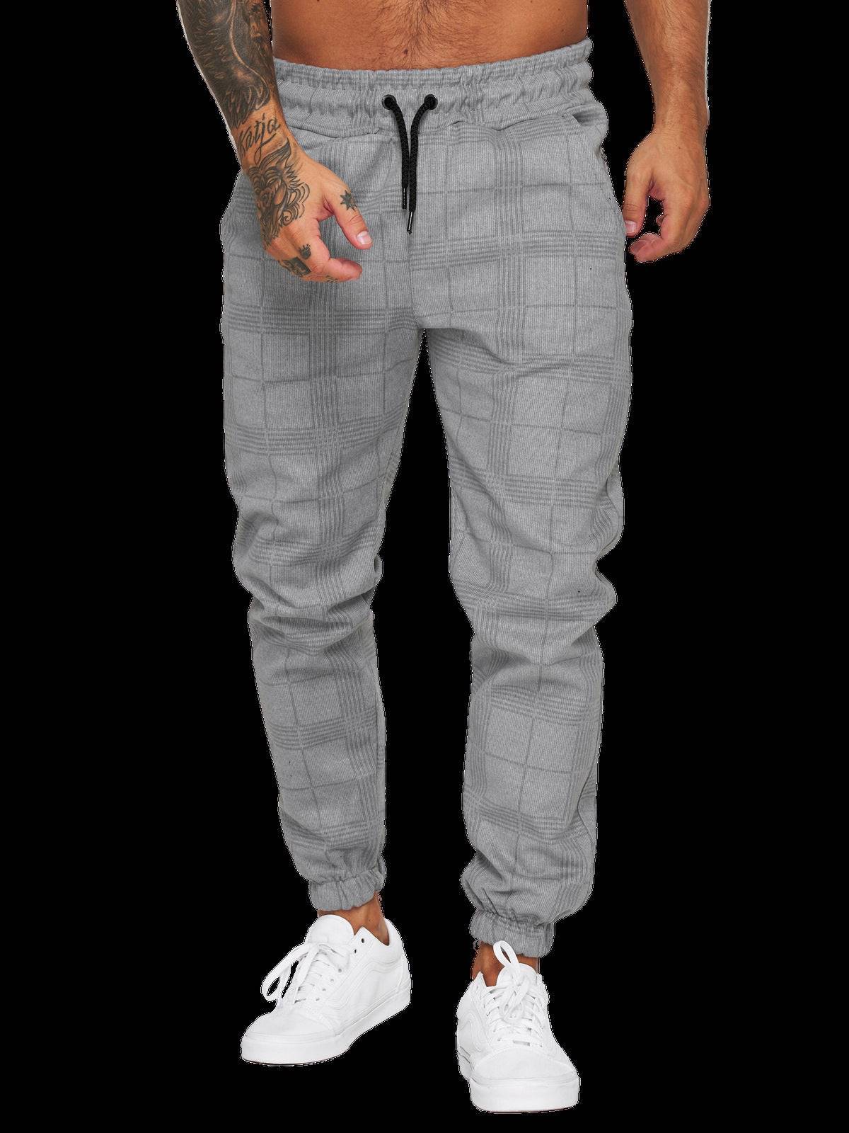 Checkered 3D Digital Print Casual Pants GlamzLife