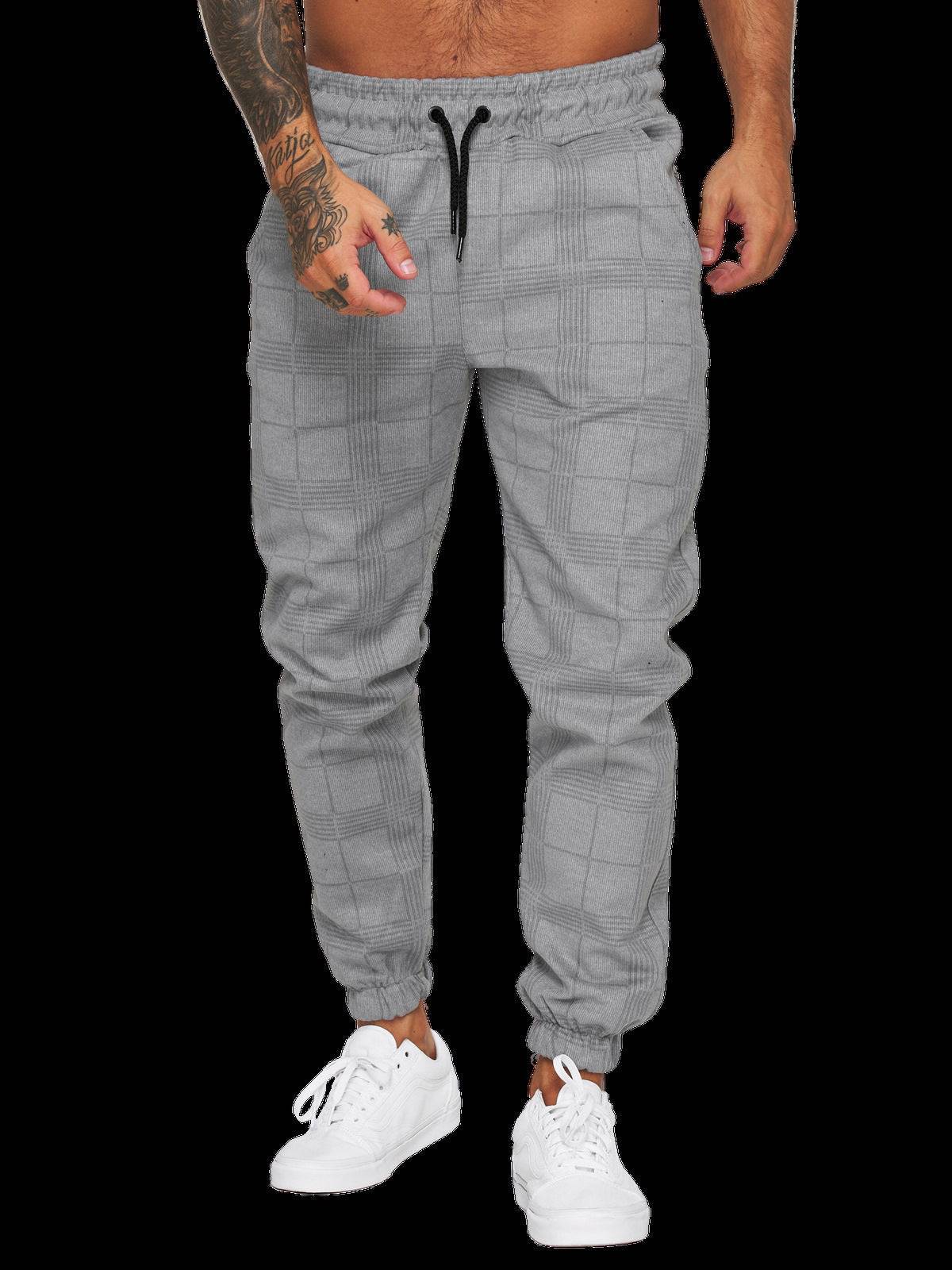 Checkered 3D Digital Print Casual Pants | GlamzLife