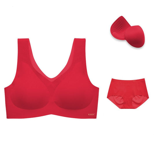 Comfy Padded Lingerie Set For Women | Red | GlamzLife