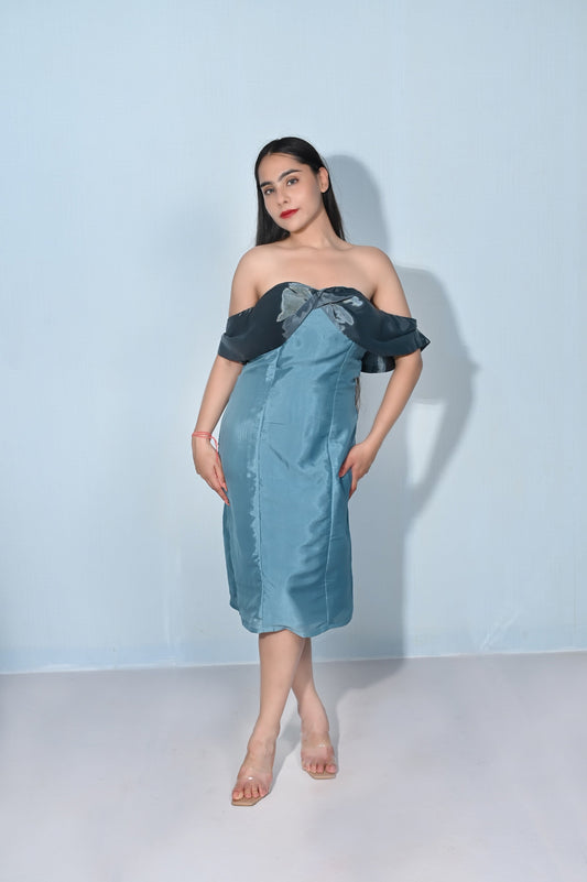 Decent Off-Shoulder A-Line Dress | GlamzLife