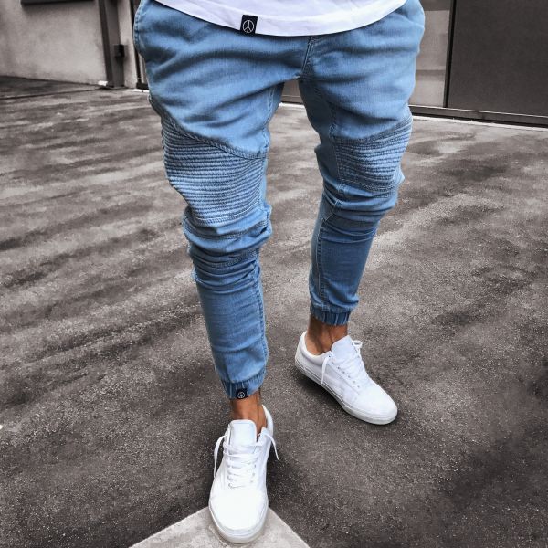 Fashionable Light Blue Skinny Tide Jeans GlamzLife