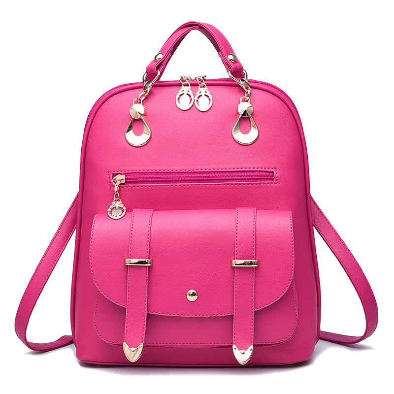 Fashionable PU Leather Dual-use Backpack GlamzLife