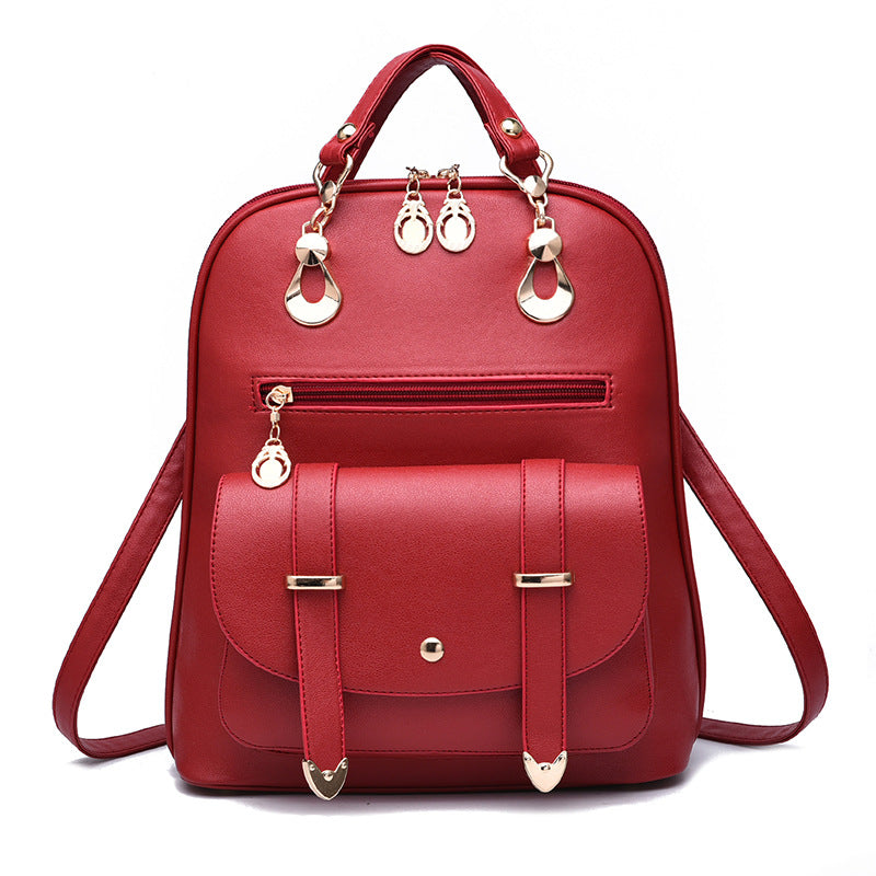 Fashionable PU Leather Dual-use Backpack GlamzLife