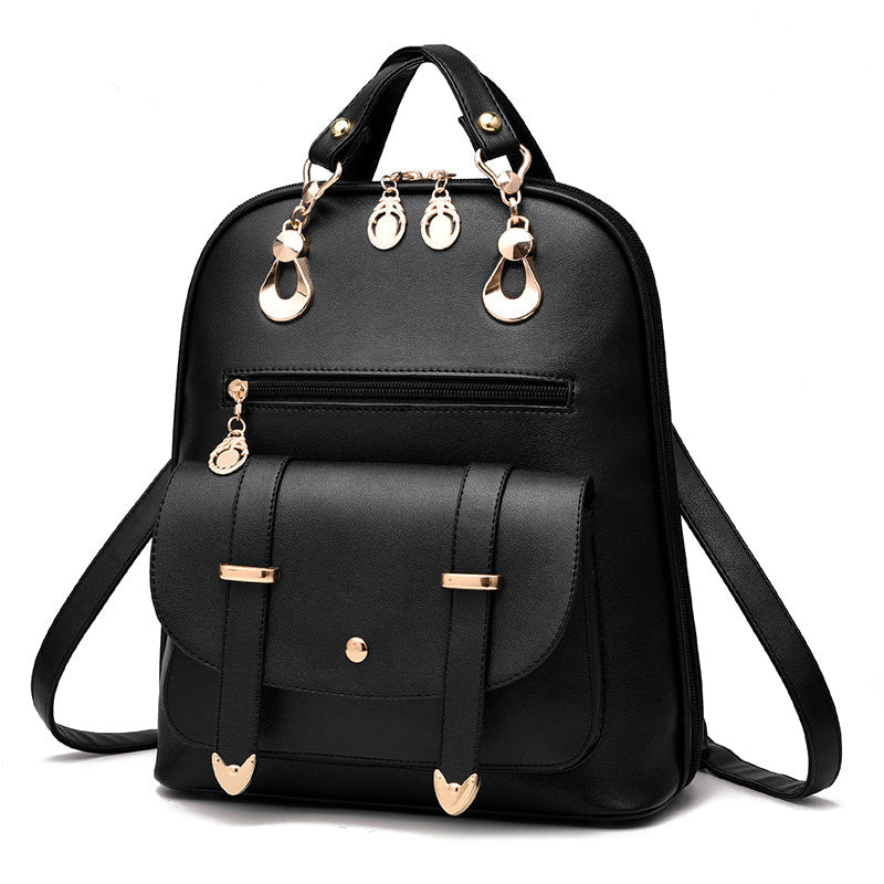 Fashionable PU Leather Dual-use Backpack GlamzLife