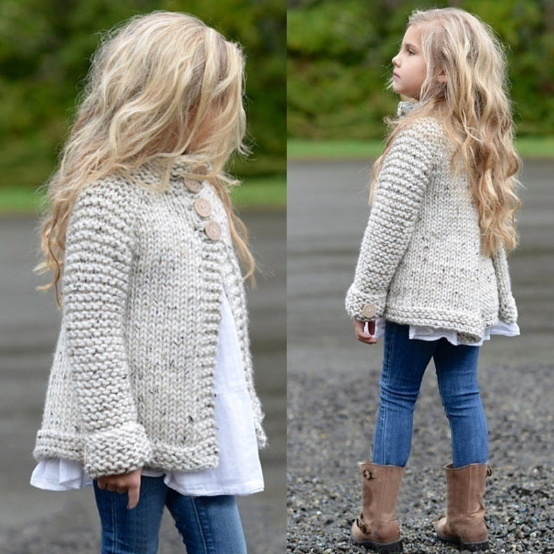 Girl's Cardigan Sweater Coat GlamzLife