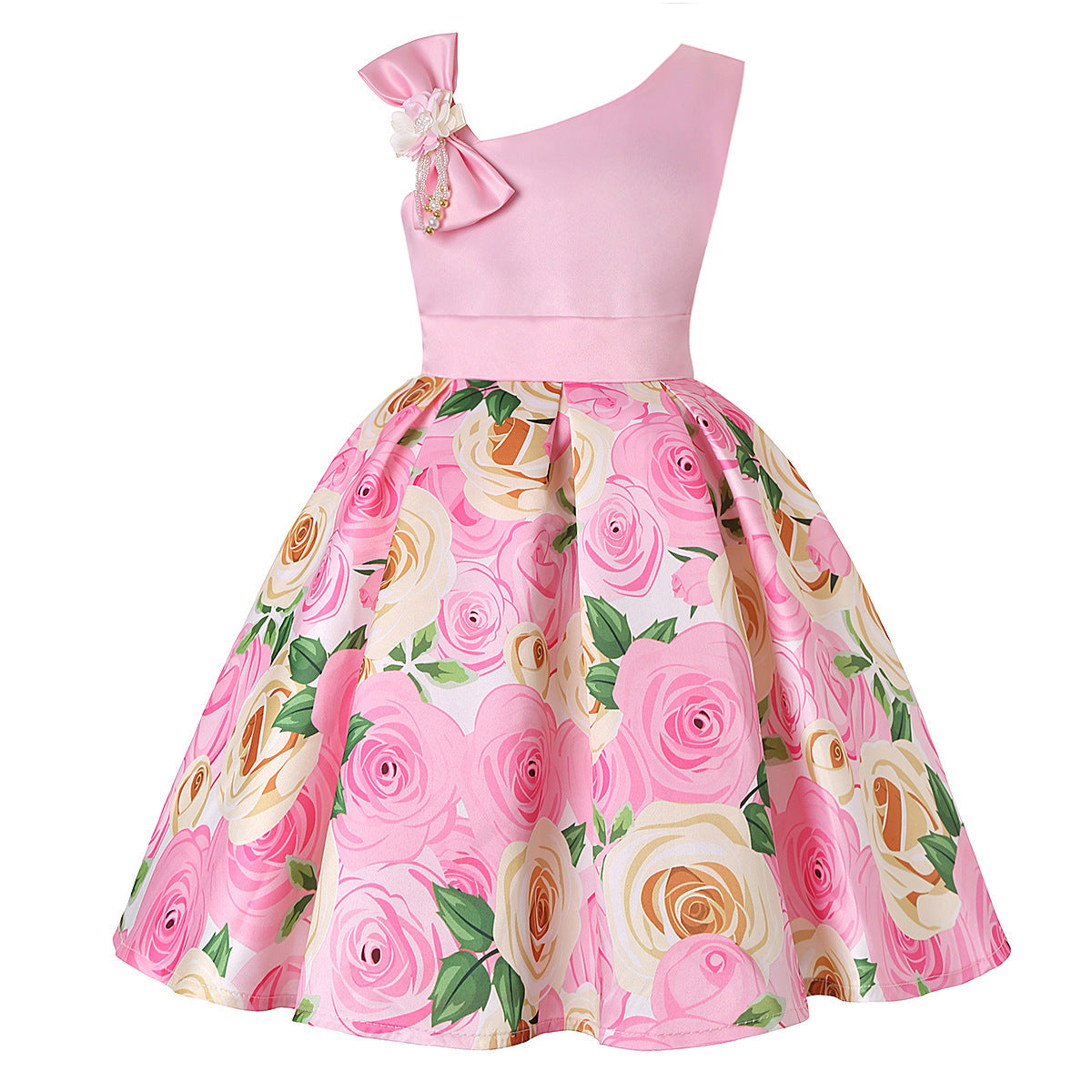 Girl's Princess Style Digital Print Dress | GlamzLife