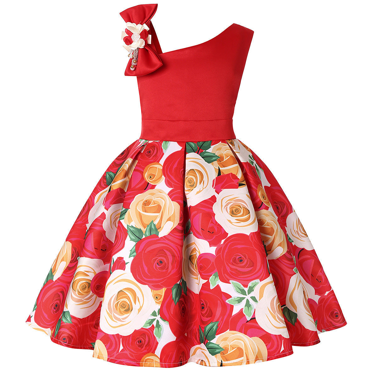 Girl's Princess Style Digital Print Dress GlamzLife