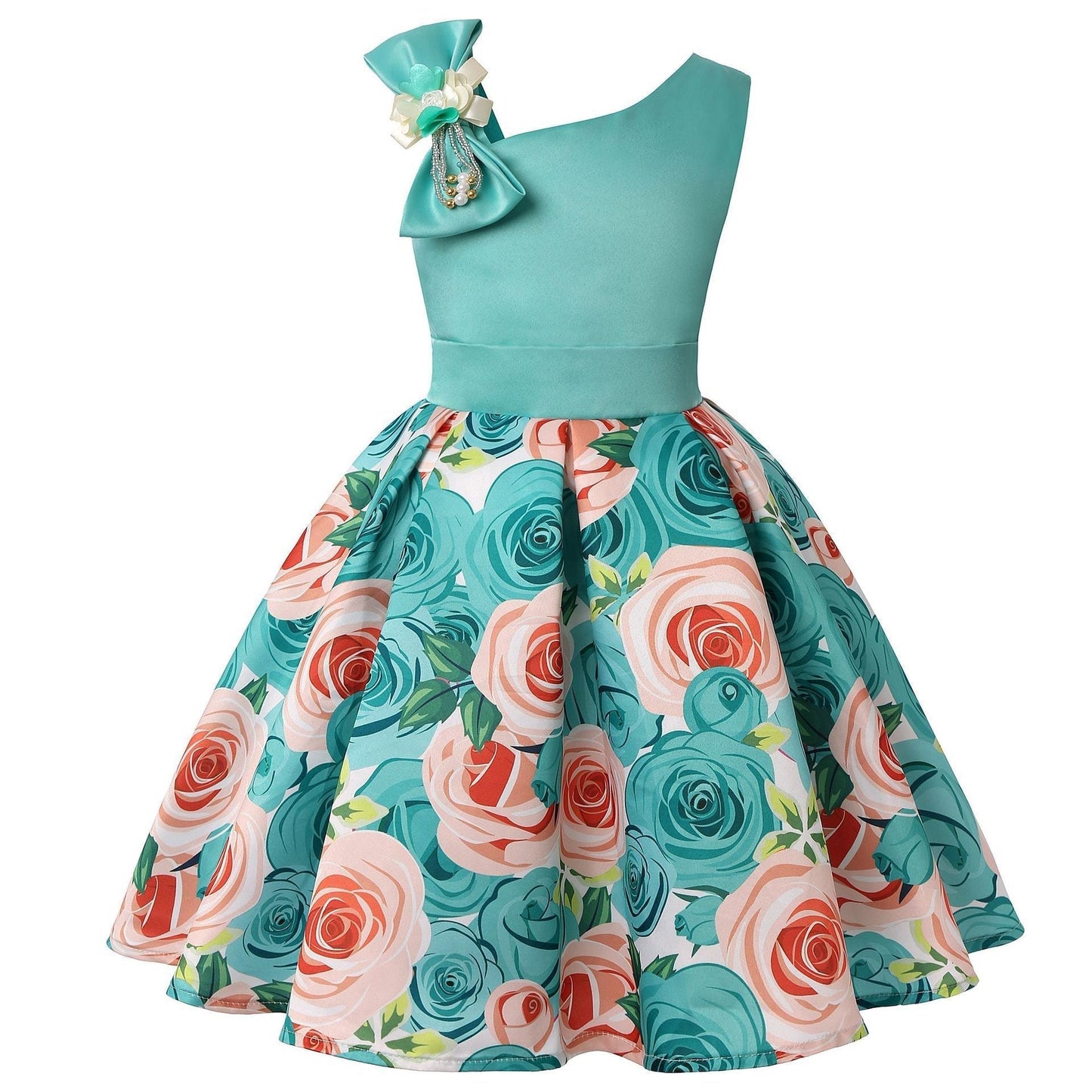 Girl's Princess Style Digital Print Dress GlamzLife