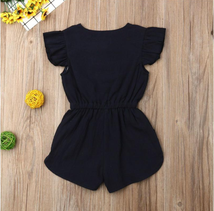 Girl's Summer Ruffles Sleeve Short Dress | GlamzLife