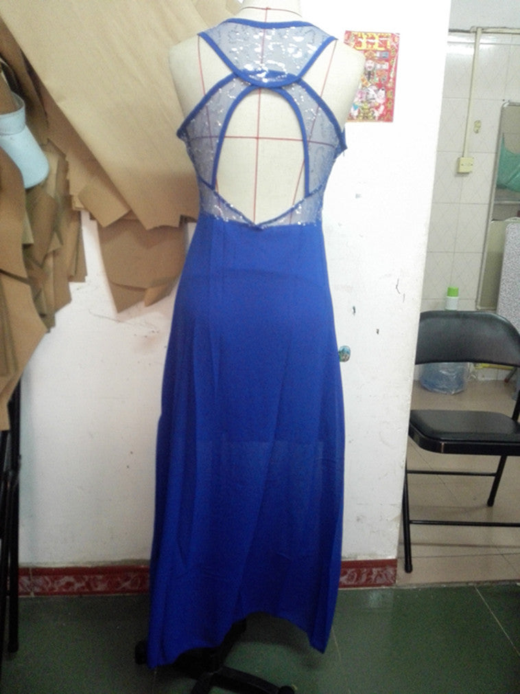 Halterneck Solid Color Long Maxi Dress | | GlamzLife