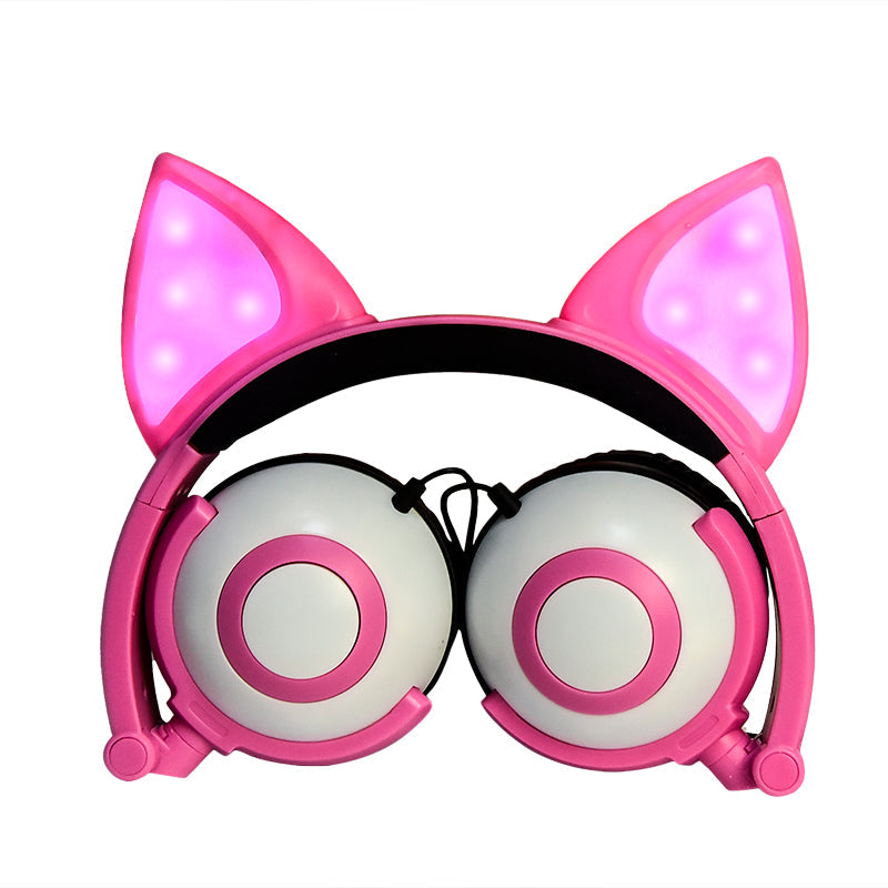 LED flashing cat ear headphones GlamzLife