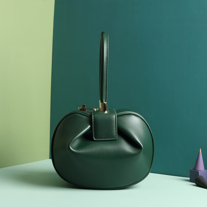 Leather Fashionable Dumpling Handbag GlamzLife