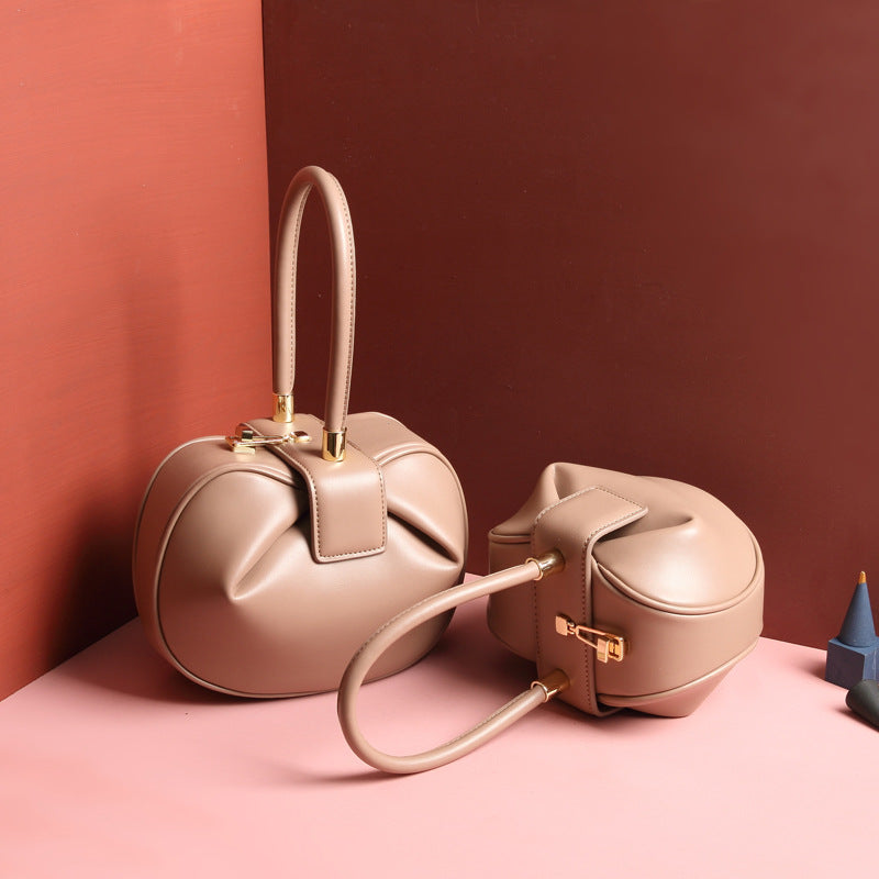 Leather Fashionable Dumpling Handbag GlamzLife