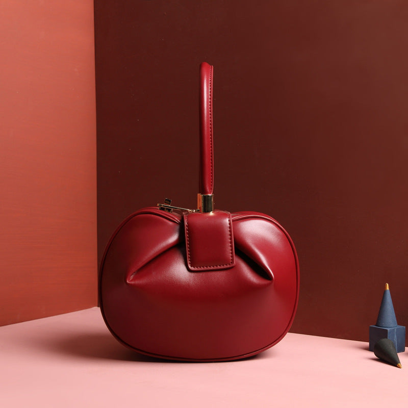 Leather Fashionable Dumpling Handbag GlamzLife