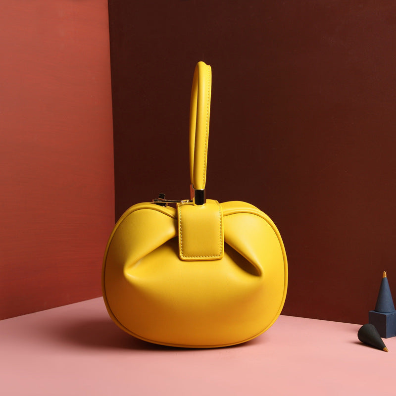 Leather Fashionable Dumpling Handbag GlamzLife