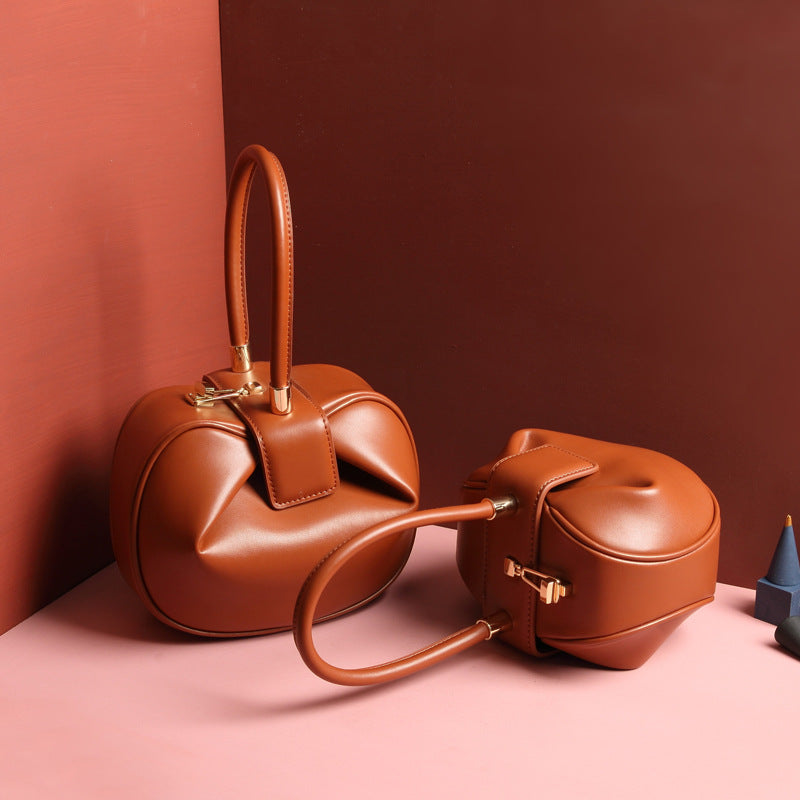 Leather Fashionable Dumpling Handbag GlamzLife