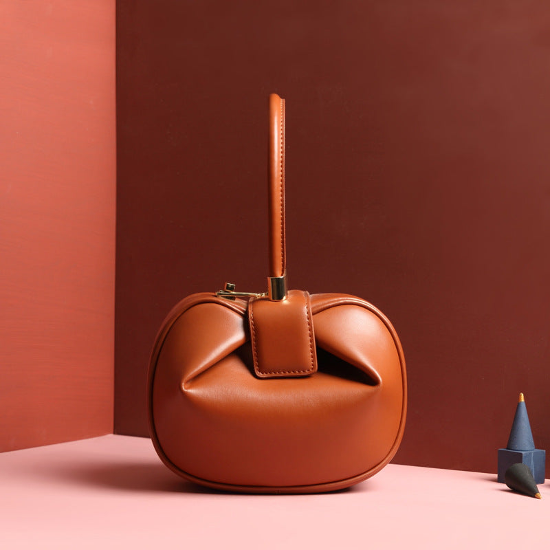 Leather Fashionable Dumpling Handbag GlamzLife