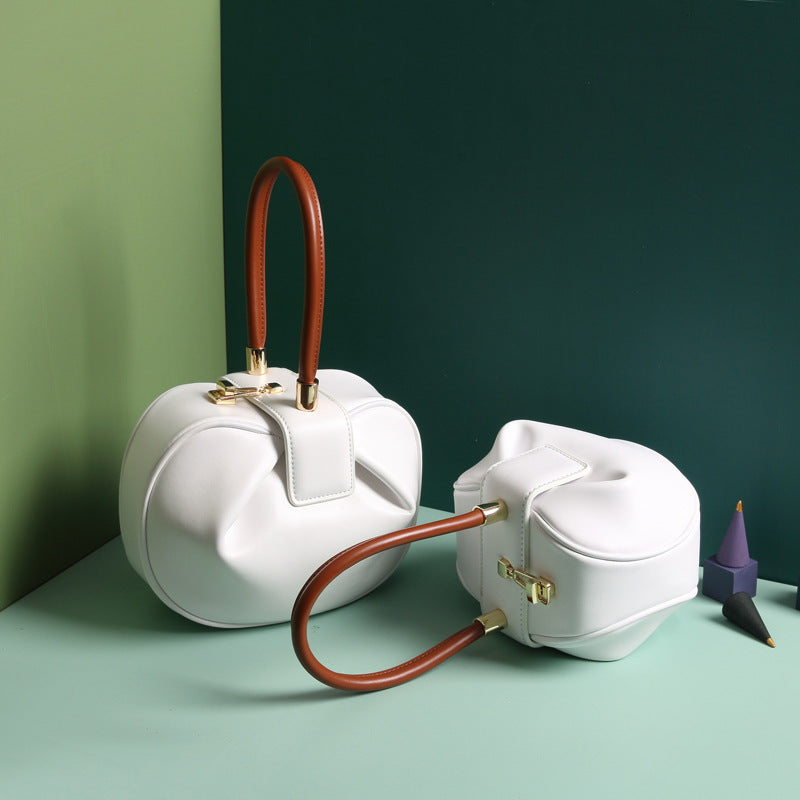 Leather Fashionable Dumpling Handbag GlamzLife