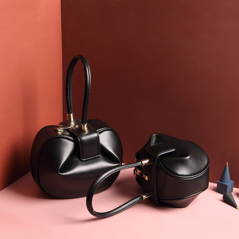 Leather Fashionable Dumpling Handbag GlamzLife