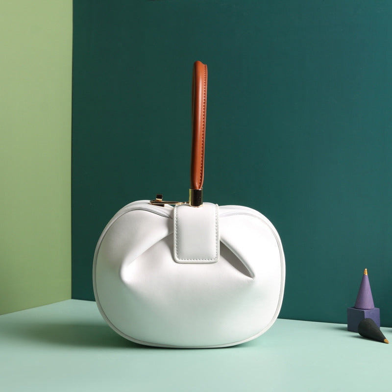 Leather Fashionable Dumpling Handbag GlamzLife