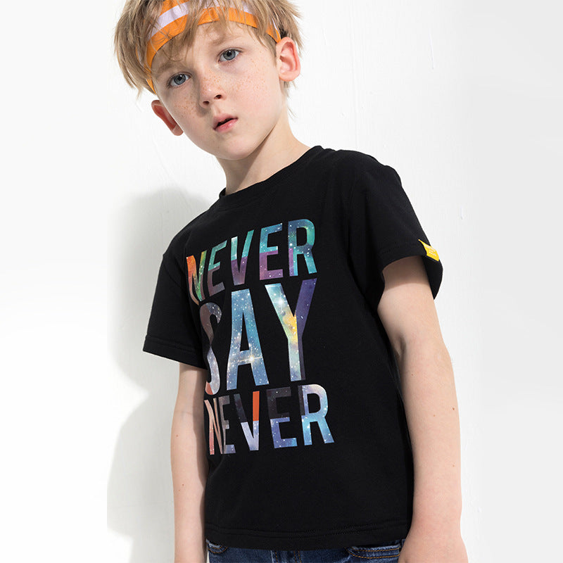 Letter Print T-shirt For Boy's | GlamzLife