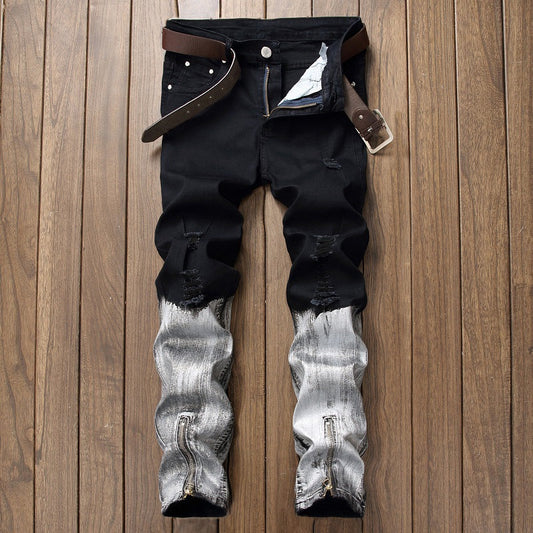 Men's Fashionable Denim Washed Jeans | GlamzLife