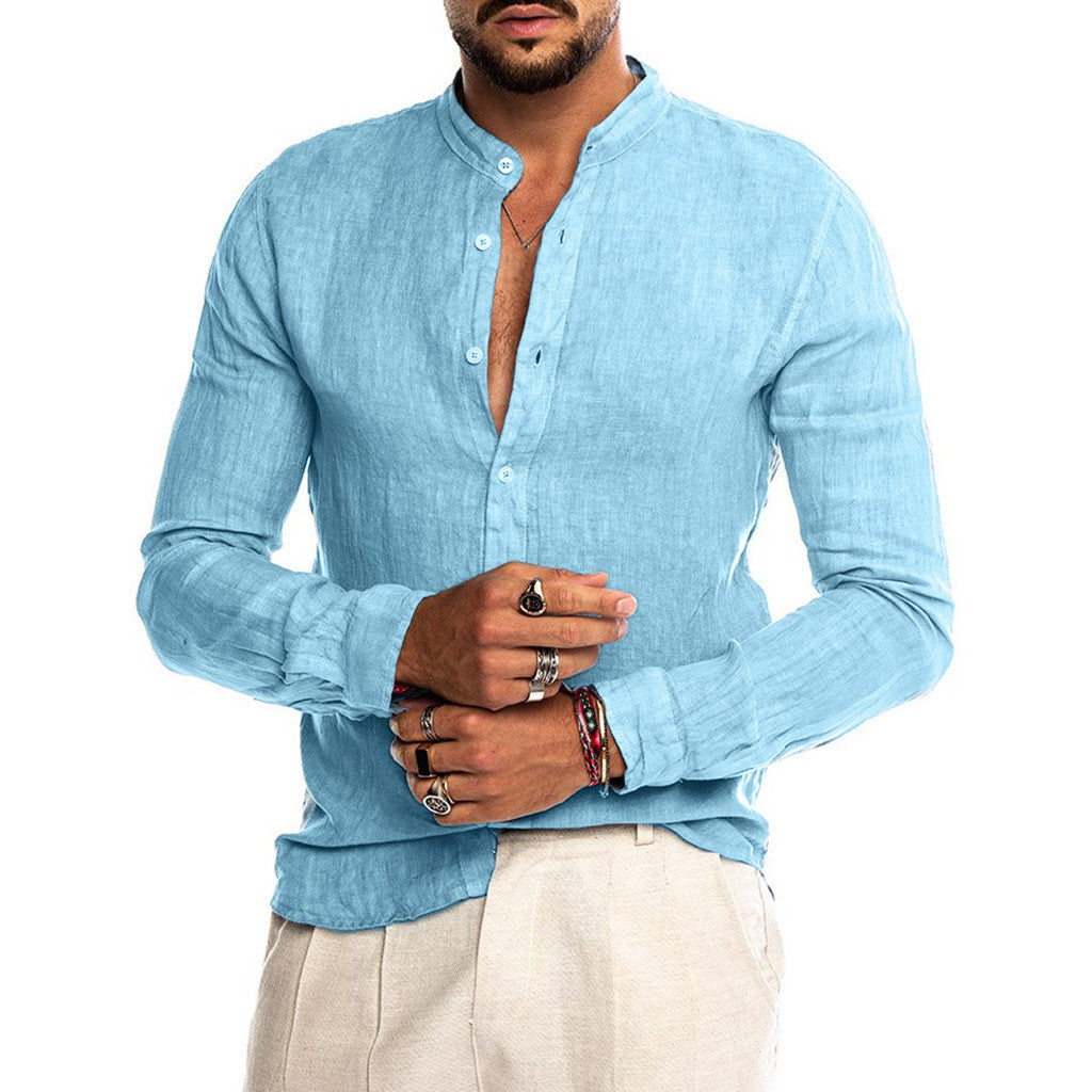 Men's Full Sleeves Solid Plain Shirt GlamzLife