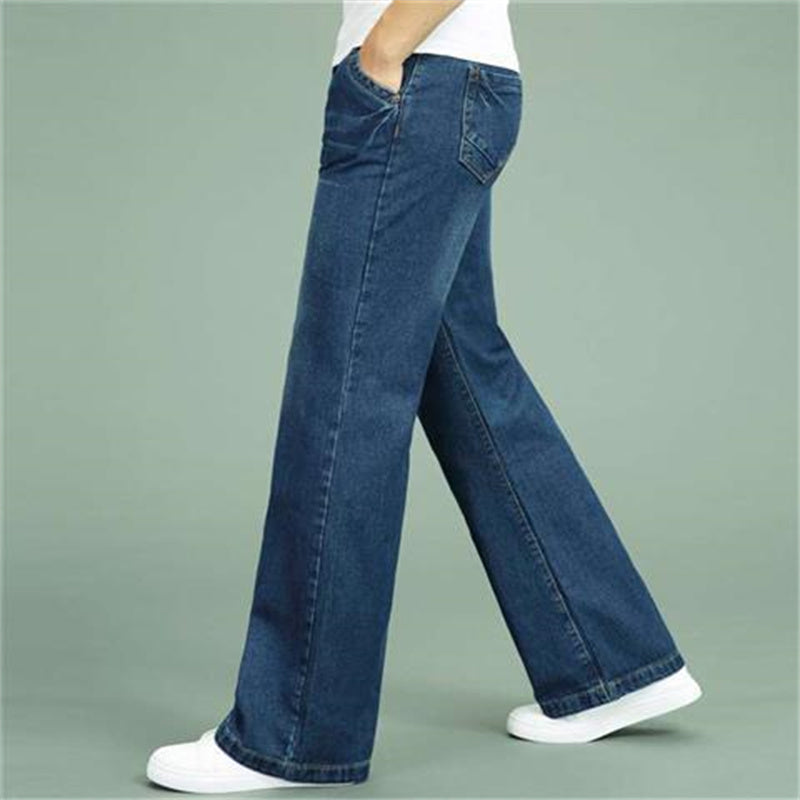Men's Loose Straight-leg Wide-leg Flared Jeans GlamzLife