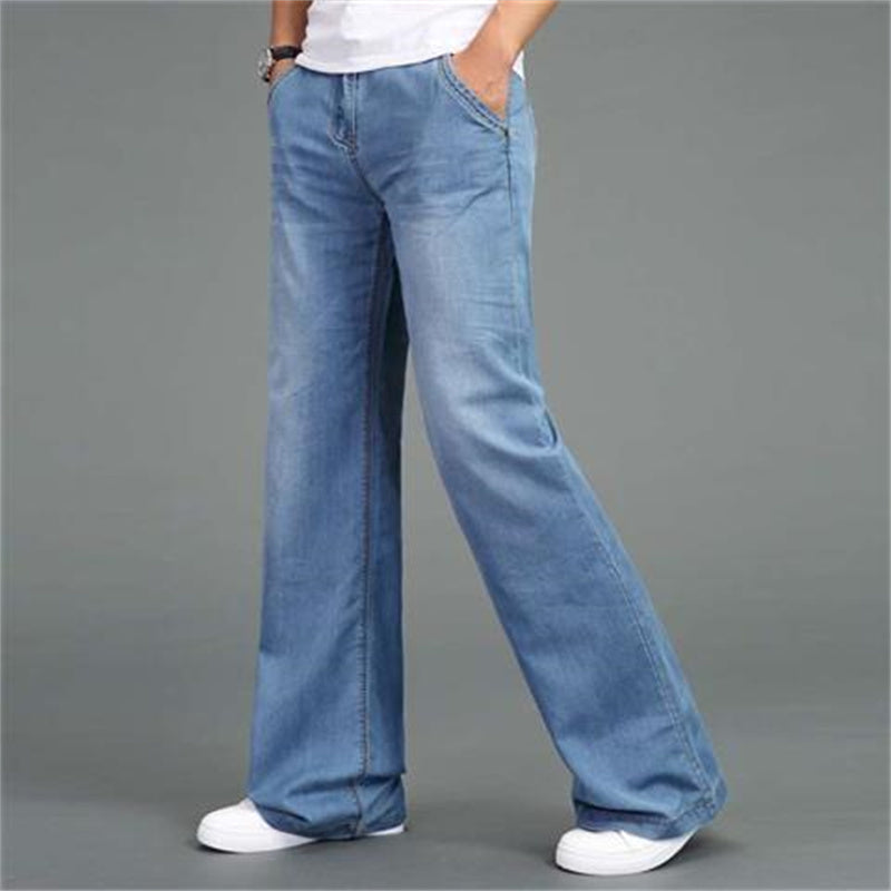 Men's Loose Straight-leg Wide-leg Flared Jeans GlamzLife