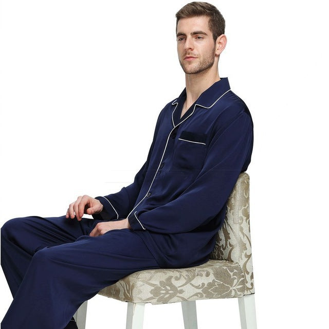 Men's Night Wear Silk Satin Pajamas Suit GlamzLife