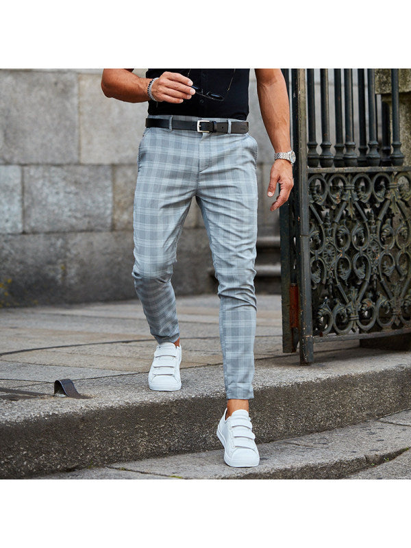 Men's Plaid Loose Casual Trousers GlamzLife