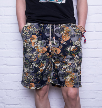 Men's Printed Linen Beach Shorts | GlamzLife