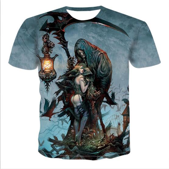 Men's Skull 3D Printed T-shirts GlamzLife