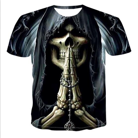Men's Skull 3D Printed T-shirts GlamzLife