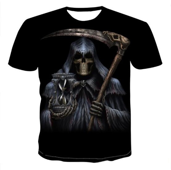 Men's Skull 3D Printed T-shirts GlamzLife