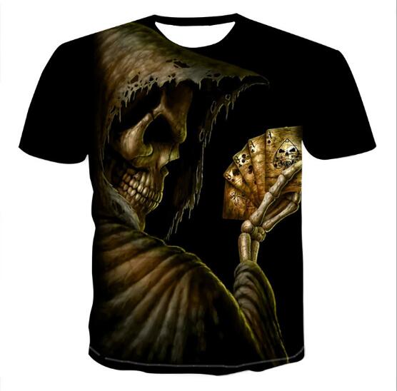 Men's Skull 3D Printed T-shirts GlamzLife