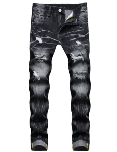 Men's Vintage Distressed Denim Jeans Trousers | GlamzLife