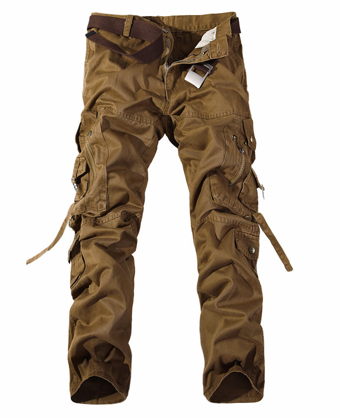Men's Washed Multi-pocket Cargo Pants GlamzLife