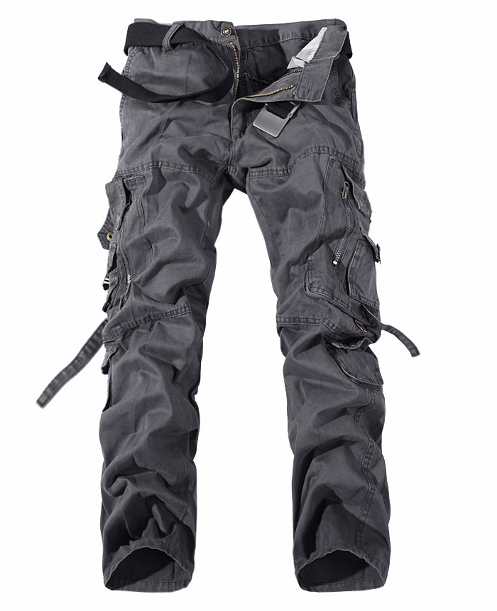 Men's Washed Multi-pocket Cargo Pants GlamzLife