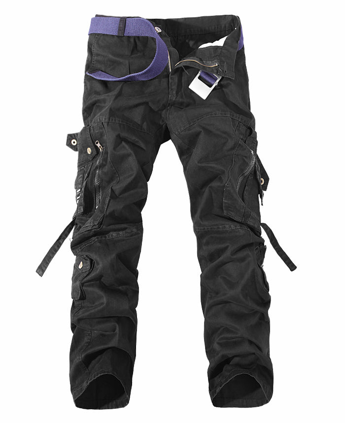 Men's Washed Multi-pocket Cargo Pants GlamzLife
