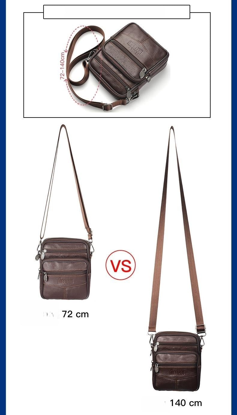 New Men's Waist Bag Multi-functional Shoulder Messenger Bag Can Wear Mobile Phone Belt Pouch GlamzLife