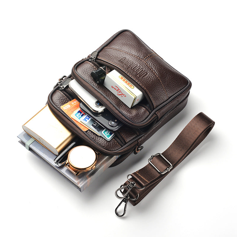New Men's Waist Bag Multi-functional Shoulder Messenger Bag Can Wear Mobile Phone Belt Pouch GlamzLife