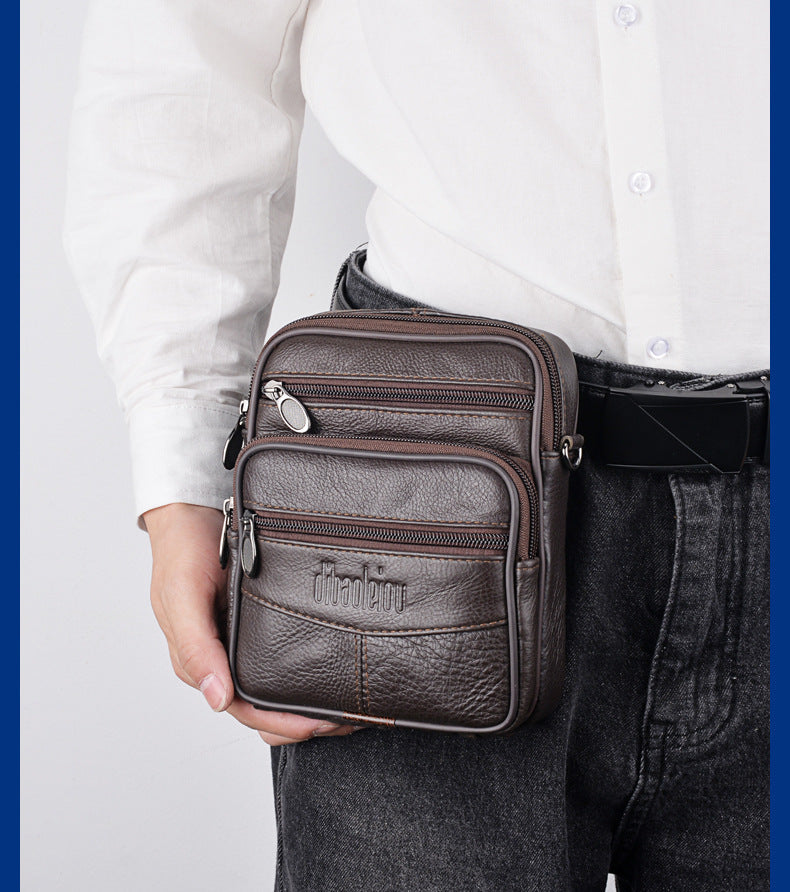 New Men's Waist Bag Multi-functional Shoulder Messenger Bag Can Wear Mobile Phone Belt Pouch GlamzLife