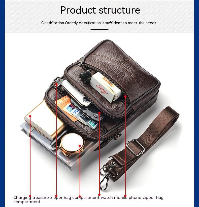 New Men's Waist Bag Multi-functional Shoulder Messenger Bag Can Wear Mobile Phone Belt Pouch GlamzLife