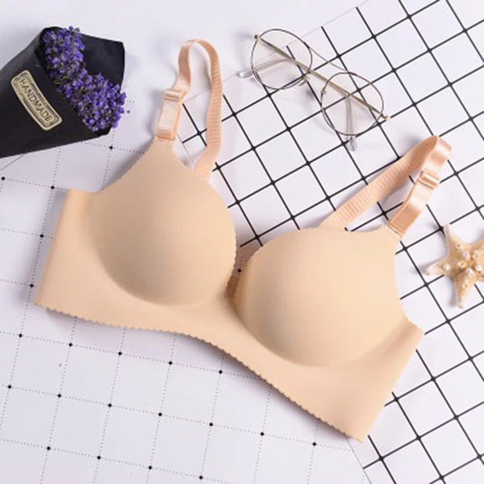 No Steel Ring Without Trace Bra | Beige | GlamzLife