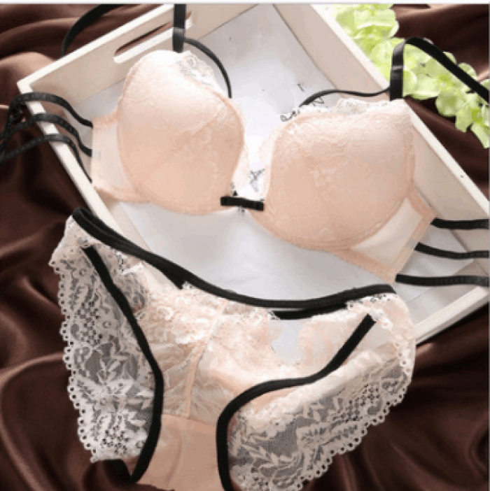 Non-Convertible Straps Push Up Bra Set GlamzLife