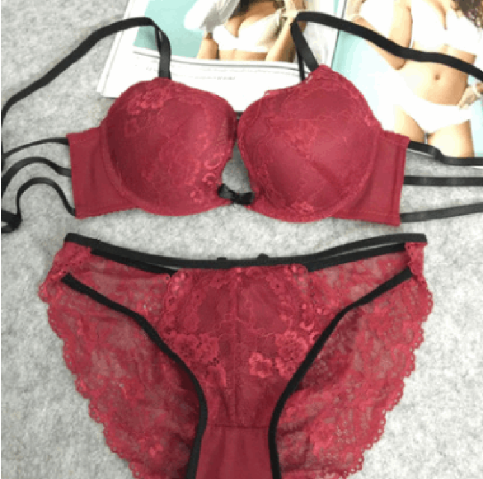 Non-Convertible Straps Push Up Bra Set GlamzLife