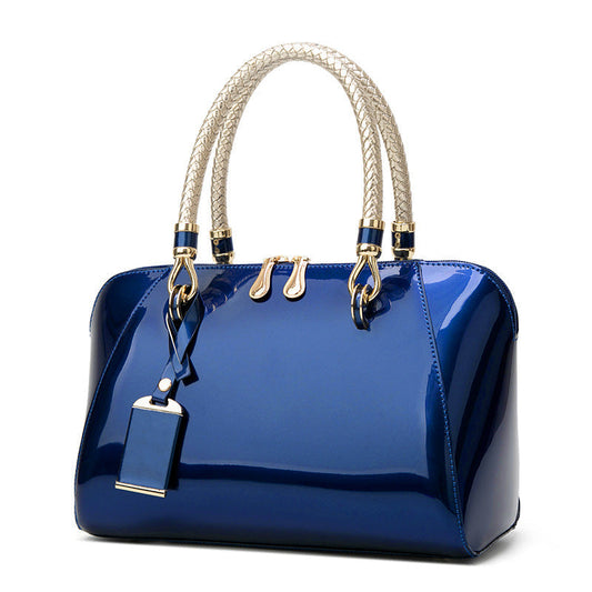 Patent Leather Handbags Shiny Handbag Fashion One-shoulder Diagonal Bag | GlamzLife